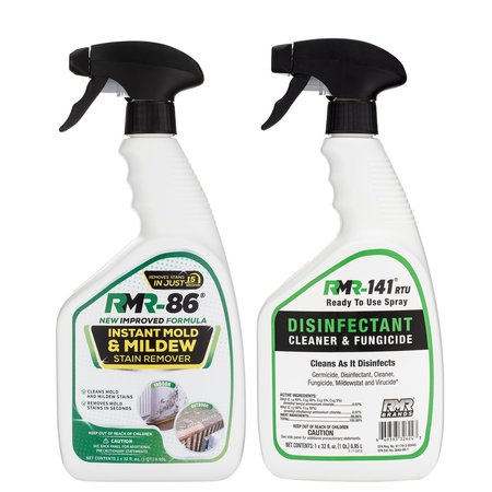 RMR BRANDS COMPLETE MOLD KILLER & STAIN REMOVER BUNDLE, 2 - 32 Ounce Bottles DIY